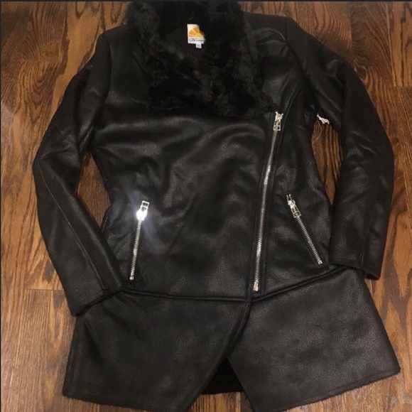 Faux Suede Aviator Jacket - Picture 4 of 4